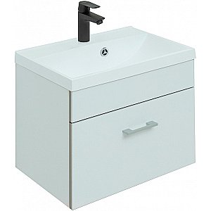 Тумба с раковиной Aquanet Верона 50 281038 белая матовая для ванной в интернет-магазине Sanbest