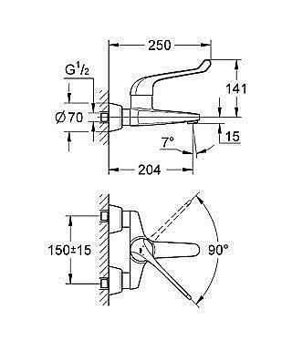 Смеситель для раковины Grohe Euroeco Special 32795 000 купить в интернет-магазине сантехники Sanbest