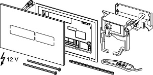 Кнопка для инсталляции TECE Lux mini 9240961 черный купить в интернет-магазине сантехники Sanbest