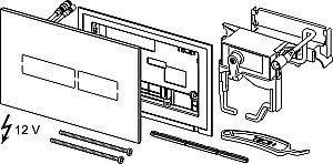 Кнопка для инсталляции TECE Lux mini 9240961 черный купить в интернет-магазине сантехники Sanbest