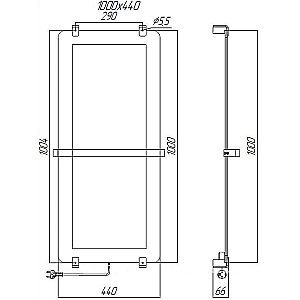 Полотенцесушитель Allen Brau Infinity 100х44 8.21002.GL купить в интернет-магазине сантехники Sanbest