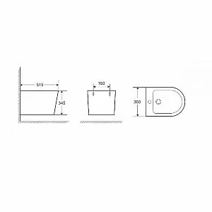 Биде с инсталляцией WeltWasser BAMBERG 480 BD+SALZBACH 005 GL-WT белое купить в интернет-магазине Sanbest