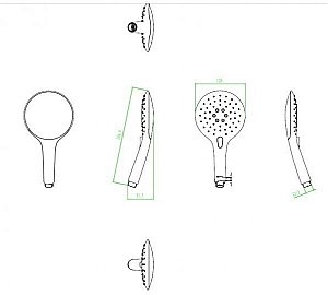 Душевая лейка Bravat FRESH P70142CP-RUS купить в интернет-магазине сантехники Sanbest