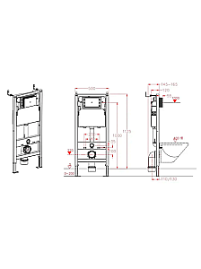 Инсталляция для унитаза Azario AZ-8010-1000 купить в интернет-магазине сантехники Sanbest