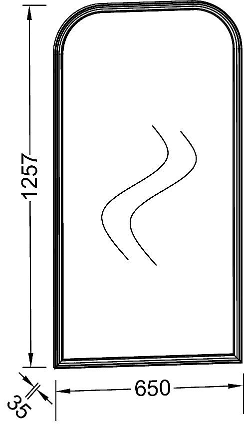 Зеркало Jacob Delafon Cleo 1889 EB728-MWB интенсивный серый лак в ванную от интернет-магазине сантехники Sanbest