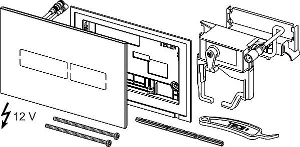 Кнопка для инсталляции TECE Lux mini 9240961 черный купить в интернет-магазине сантехники Sanbest