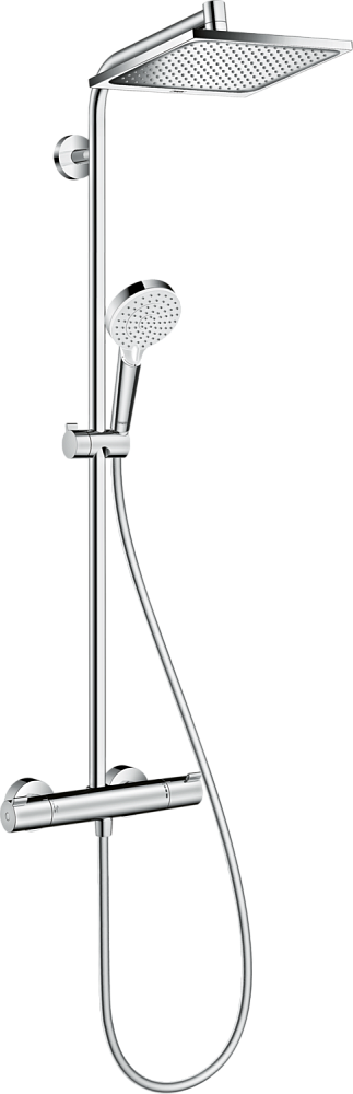 Душевая система Hansgrohe Crometta E Showerpipe 240 1jet 27271000 купить в интернет-магазине сантехники Sanbest