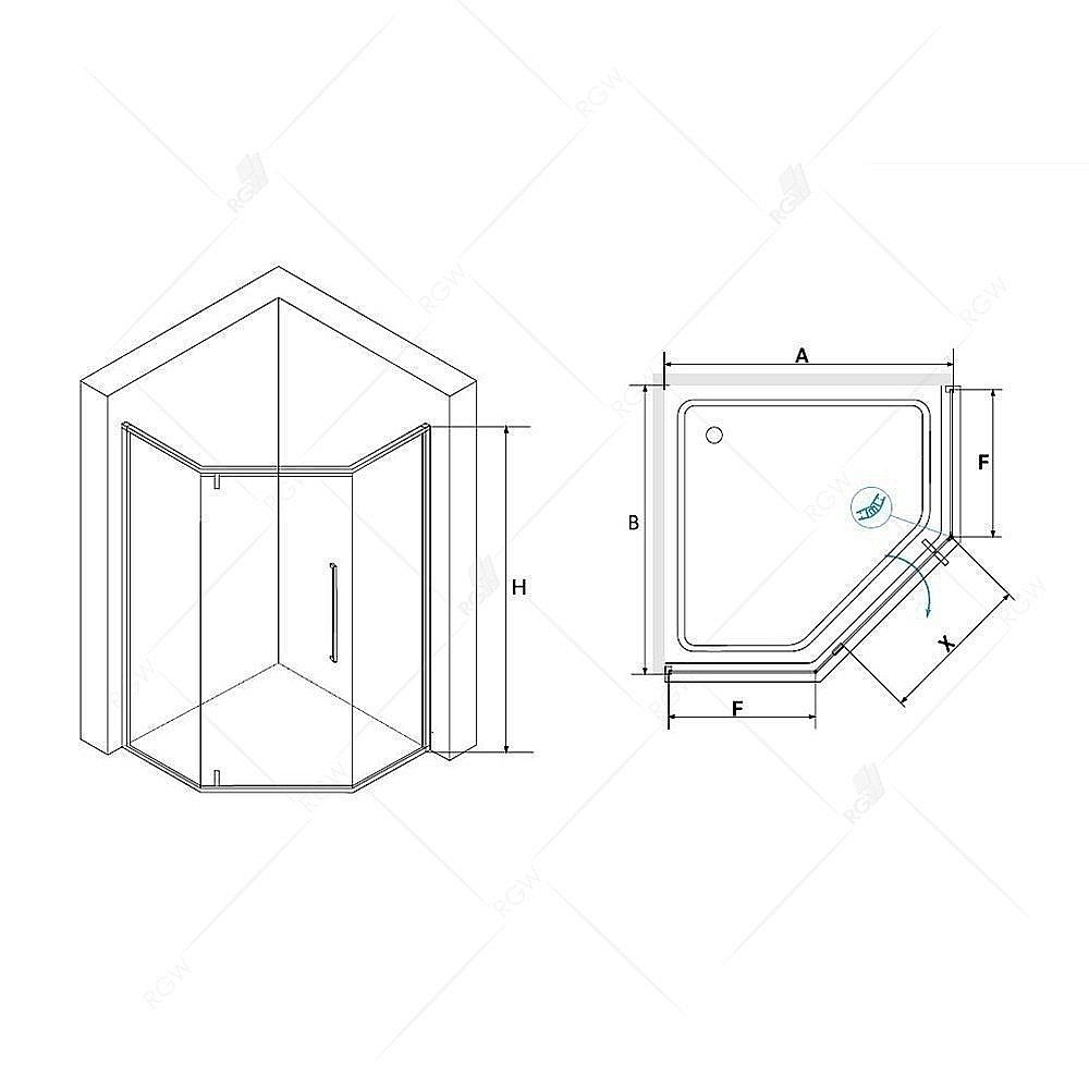 Душевой уголок RGW Stilvoll SV-81 90x90 купить в интернет-магазине Sanbest