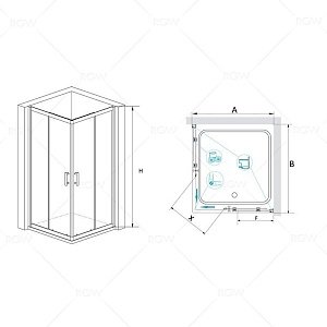 Душевой уголок RGW Passage PA-31 80x80 купить в интернет-магазине Sanbest