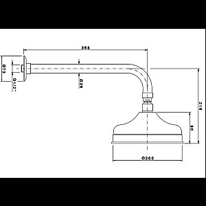 Верхний душ Nicolazzi Doccia 5702BZ20 200 бронза купить в интернет-магазине сантехники Sanbest