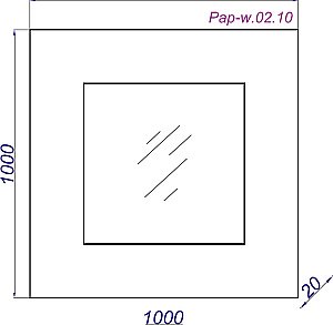 Зеркало Aqwella Papyrus-wood 100 Pap-w.02.10/LIGHT светлое дерево в ванную от интернет-магазине сантехники Sanbest