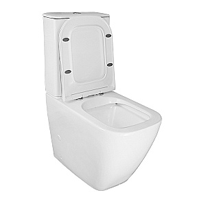 Унитаз напольный Azario Mirada S AZ-1288A белый, безободковый, с бачком, с крышкой микролифт купить в интернет-магазине Sanbest