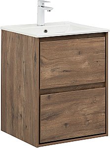 Тумба с раковиной Aquanet Милан 336376/330428 50 дуб рустикальный для ванной в интернет-магазине Sanbest