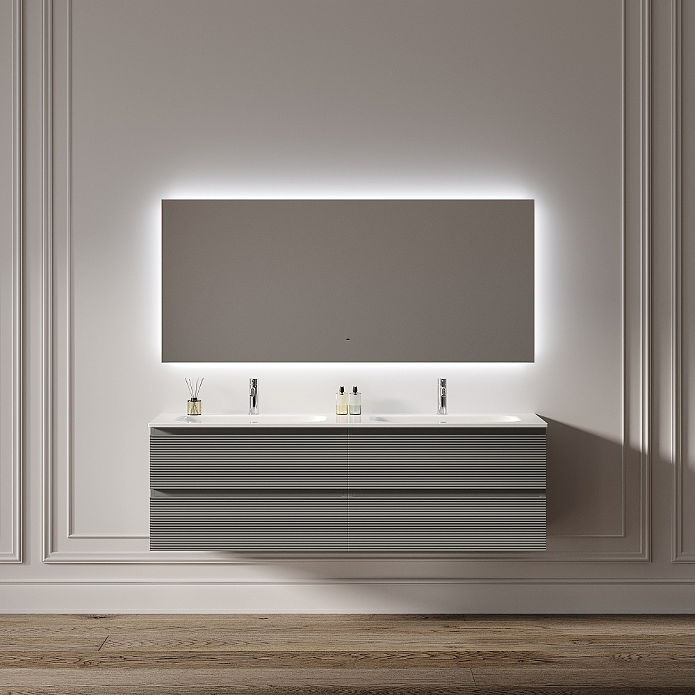 Зеркало с подсветкой Sancos Square 2.0 SQ2.1600 160х80 в ванную от интернет-магазине сантехники Sanbest