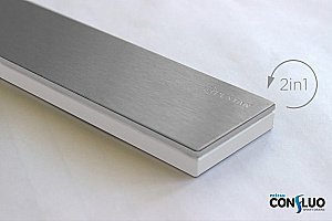 Душевой трап PESTAN Confluo Premium Glass Line 850 белое стекло/матовый хром купить в интернет-магазине Sanbest