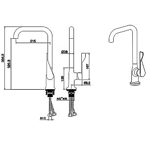 Смеситель для кухни Aquatek AQ1083MB черный купить в интернет-магазине сантехники Sanbest
