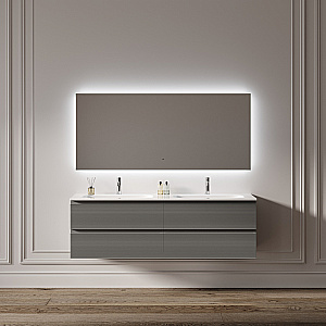 Зеркало с подсветкой Sancos Square 2.0 SQ2.1600 160х80 в ванную от интернет-магазине сантехники Sanbest