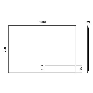 Зеркало с подсветкой Owl 1975 Line H 100 OWLM200901 в ванную от интернет-магазине сантехники Sanbest