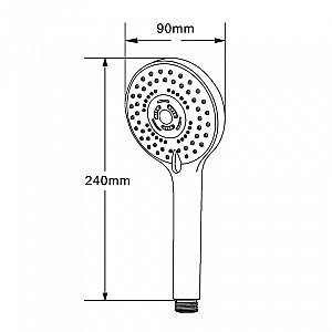 Душевая лейка Orange OAS01 хром купить в интернет-магазине сантехники Sanbest