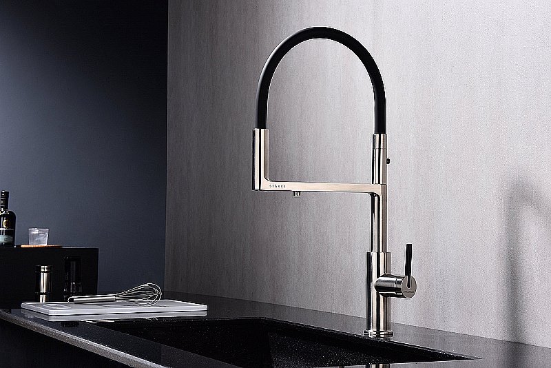 Смеситель для кухни Paulmark Tornado To213402-BS брашированная сталь купить в интернет-магазине сантехники Sanbest