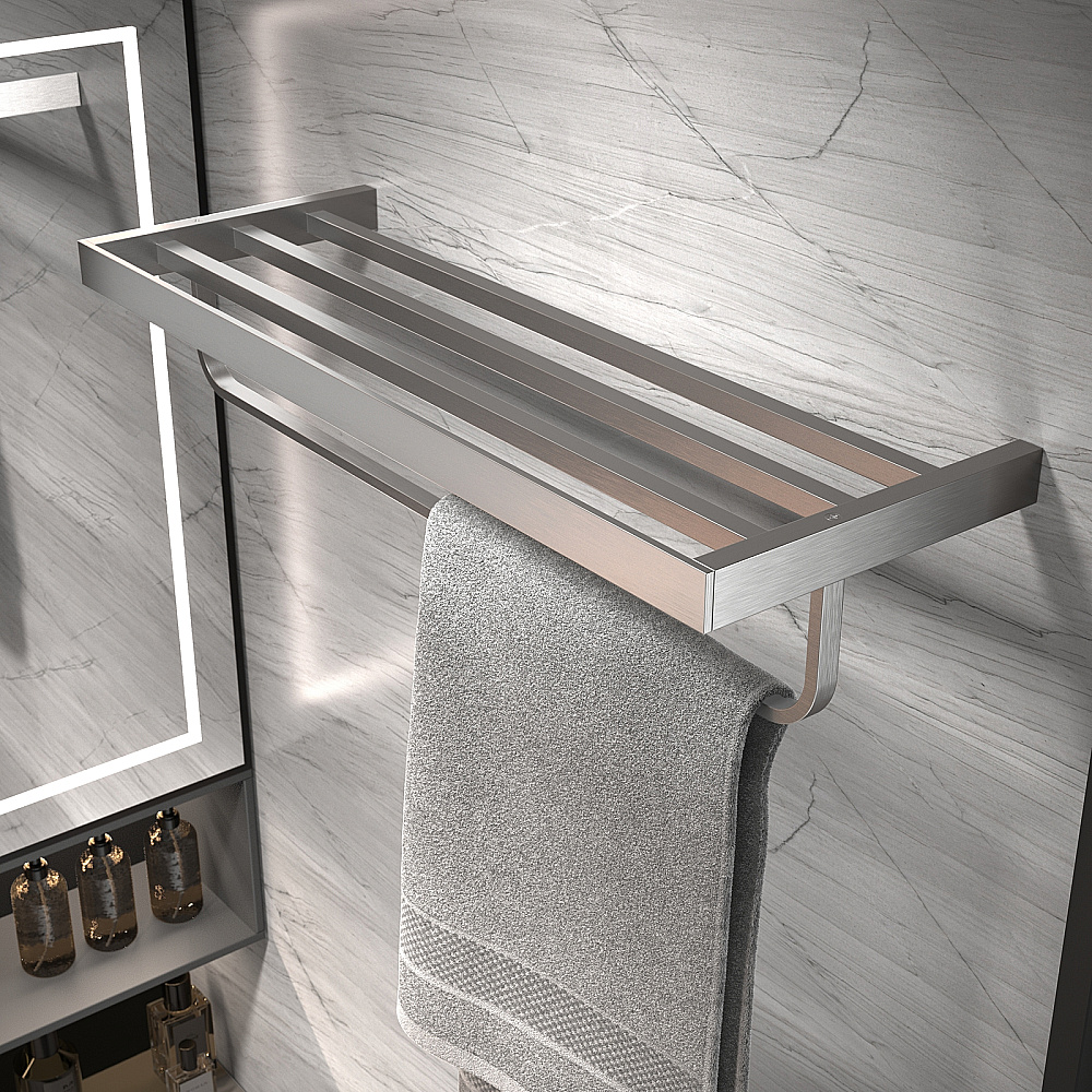 Полка для полотенец Timo Petruma 15258/13 60 никель матовый купить в интернет-магазине сантехники Sanbest