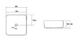 Раковина накладная ABBER Rechteck AC2211 белая купить в интернет-магазине Sanbest