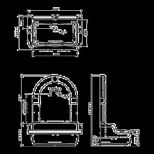 Раковина напольная Migliore Olivia 84 27016 с галереей бронза, панель белая купить в интернет-магазине Sanbest