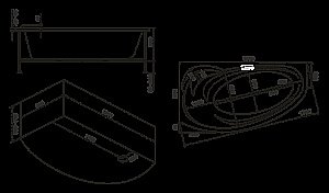 Ванна акриловая BAS Фэнтази 150x88 купить в интернет-магазине Sanbest