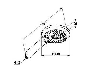 Душевая лейка Kludi Freshline 679004300 купить в интернет-магазине сантехники Sanbest
