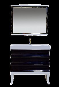 Зеркало Misty Чикаго 96x76 чёрно-белое в ванную от интернет-магазине сантехники Sanbest