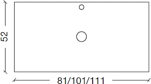 Столешница Armadi Art Lucido 853-100-Rose 100 пыльная роза для ванной в интернет-магазине сантехники Sanbest