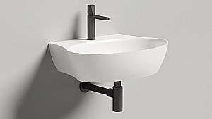 Раковина Salini ALDA WALL 01 140311G 58 из искусственного камня S-Sense, белая глянцевая купить в интернет-магазине Sanbest