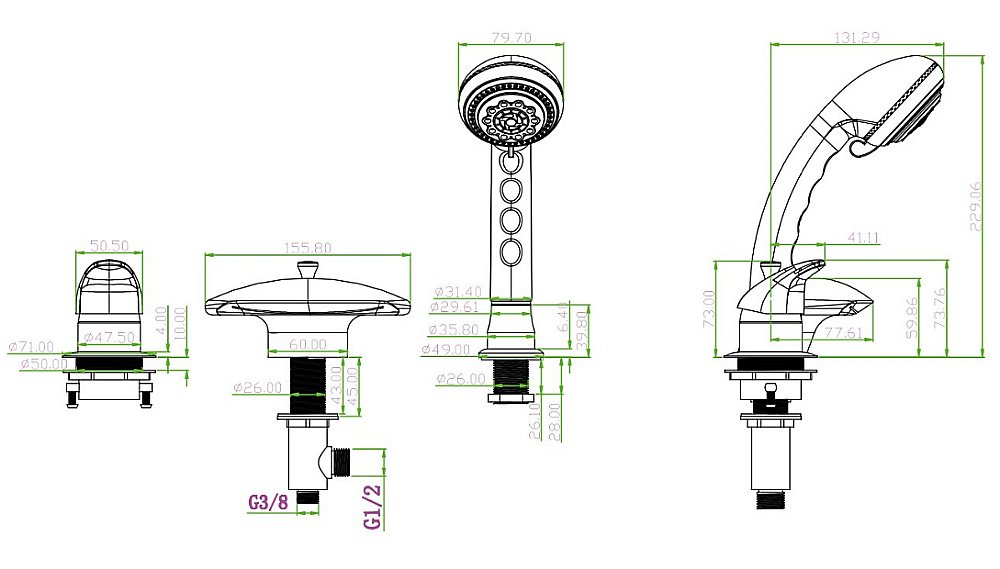 Смеситель для ванны Boheme Niagara 397 купить в интернет-магазине сантехники Sanbest