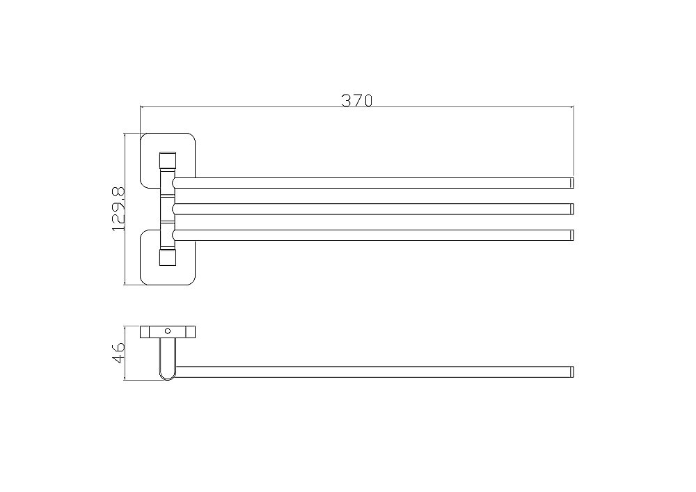 Полотенцедержатель поворотный WONZON & WOGHAND STILL, Хром (WW-6641) купить в интернет-магазине сантехники Sanbest