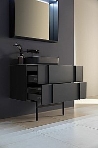 Тумба с раковиной Allen Brau Reality 100 1.32007.AM антрацит матовый для ванной в интернет-магазине Sanbest