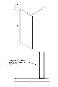 Душевое ограждение Ambassador Waik-in 90x200 15031109 купить в интернет-магазине Sanbest