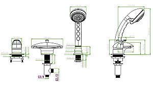 Смеситель для ванны Boheme Niagara 397 купить в интернет-магазине сантехники Sanbest