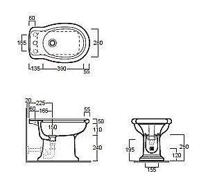 Биде напольное SIMAS Lante LA04bi*1 купить в интернет-магазине Sanbest