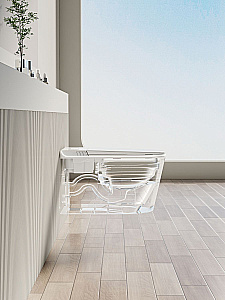 Унитаз-биде подвесной с инсталляцией Allen Brau Smart 4.I1001.20 белый, с крышкой микролифт, слив торнадо купить в интернет-магазине Sanbest