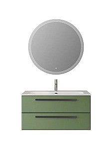 Тумба с раковиной Cezares ECO-CER-N 100 ECO-CER-N-1000-2C-SO-PS-P+CZR-8073-100 Фисташковый софт для ванной в интернет-магазине Sanbest