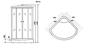 Душевая кабина Niagara Ultra NG-901-01 90х90 профиль хром/стекло тонированное без бани купить в интернет-магазине Sanbest