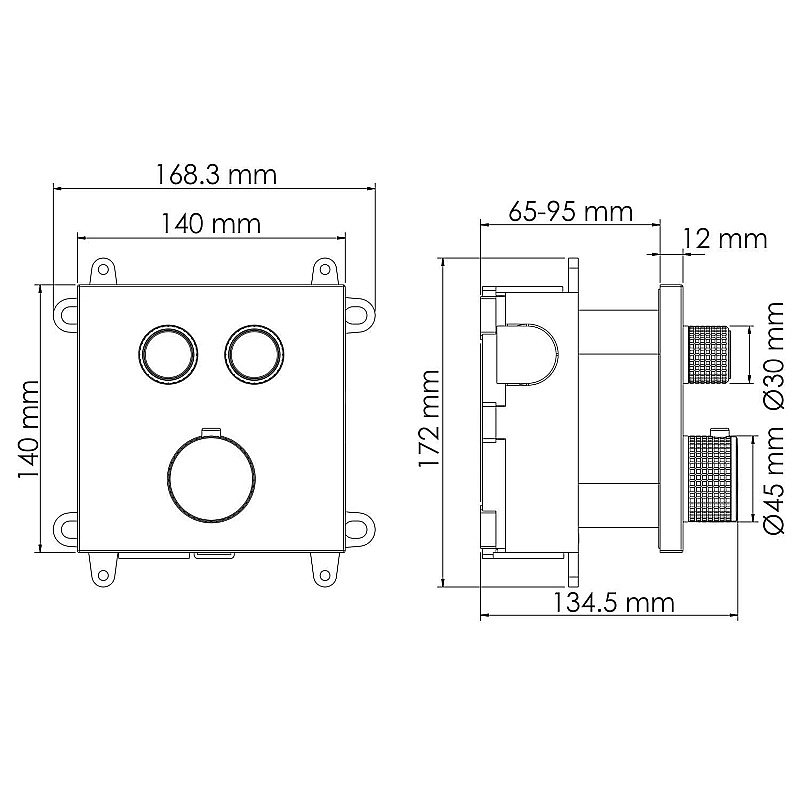 Смеситель для ванны и душа WasserKraft Wern 4248 Thermo купить в интернет-магазине сантехники Sanbest