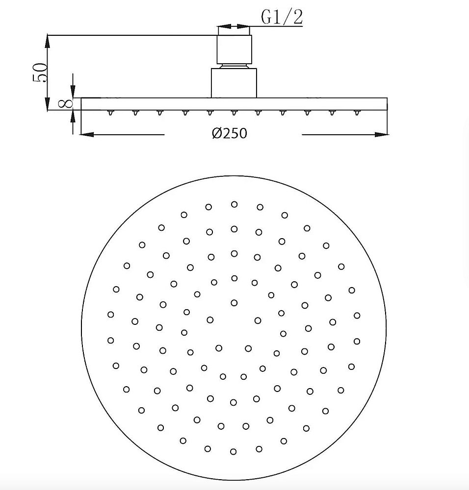 Верхний душ Migliore Latino 29656 антикальций хром купить в интернет-магазине сантехники Sanbest