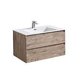 Тумба с раковиной Vincea Luka 80 натуральное дерево для ванной в интернет-магазине Sanbest