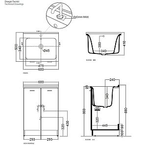 Раковина напольная Kerasan Aquadom 60x50 Белый купить в интернет-магазине Sanbest