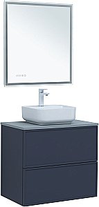 Тумба с раковиной Aquanet Арт 75 маренго для ванной в интернет-магазине Sanbest