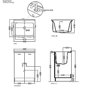 Раковина Kerasan Aquadom 60 029201*1 белая купить в интернет-магазине Sanbest