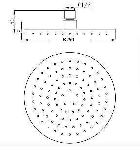 Верхний душ Migliore Latino 29656 антикальций хром купить в интернет-магазине сантехники Sanbest
