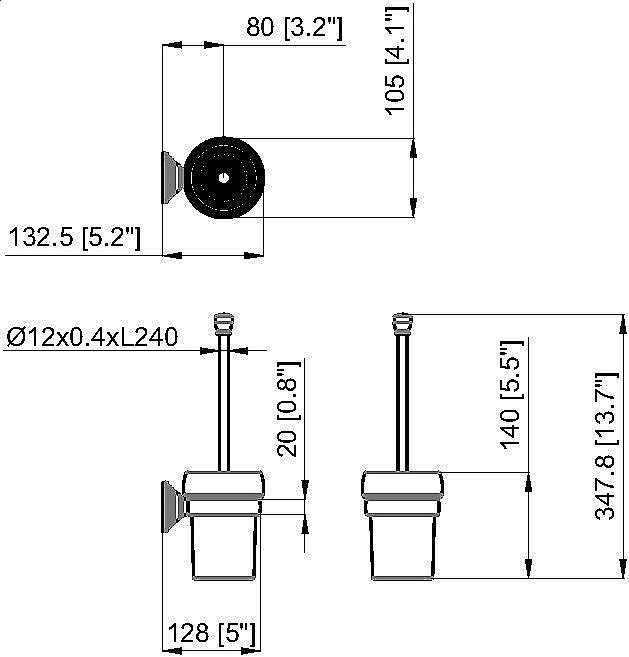Ершик для унитаза Savoy SV8 CHR хром купить в интернет-магазине сантехники Sanbest