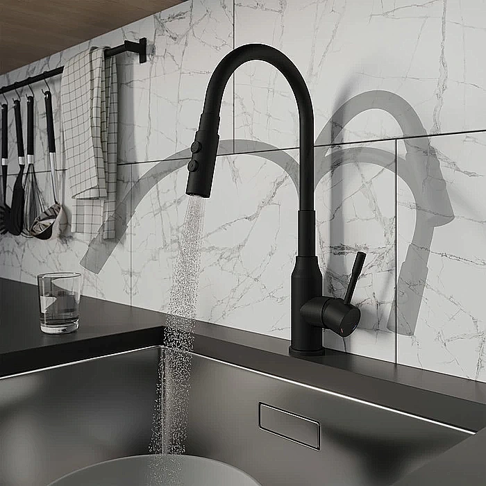 Смеситель для кухни Milardo Meal M01BL2FM05 купить в интернет-магазине сантехники Sanbest